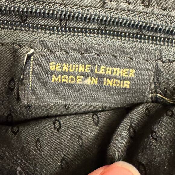 Vintage Inspired Red Leather Crossbody Bag with Hand-Stitched Details Boho - Picture 2 of 11